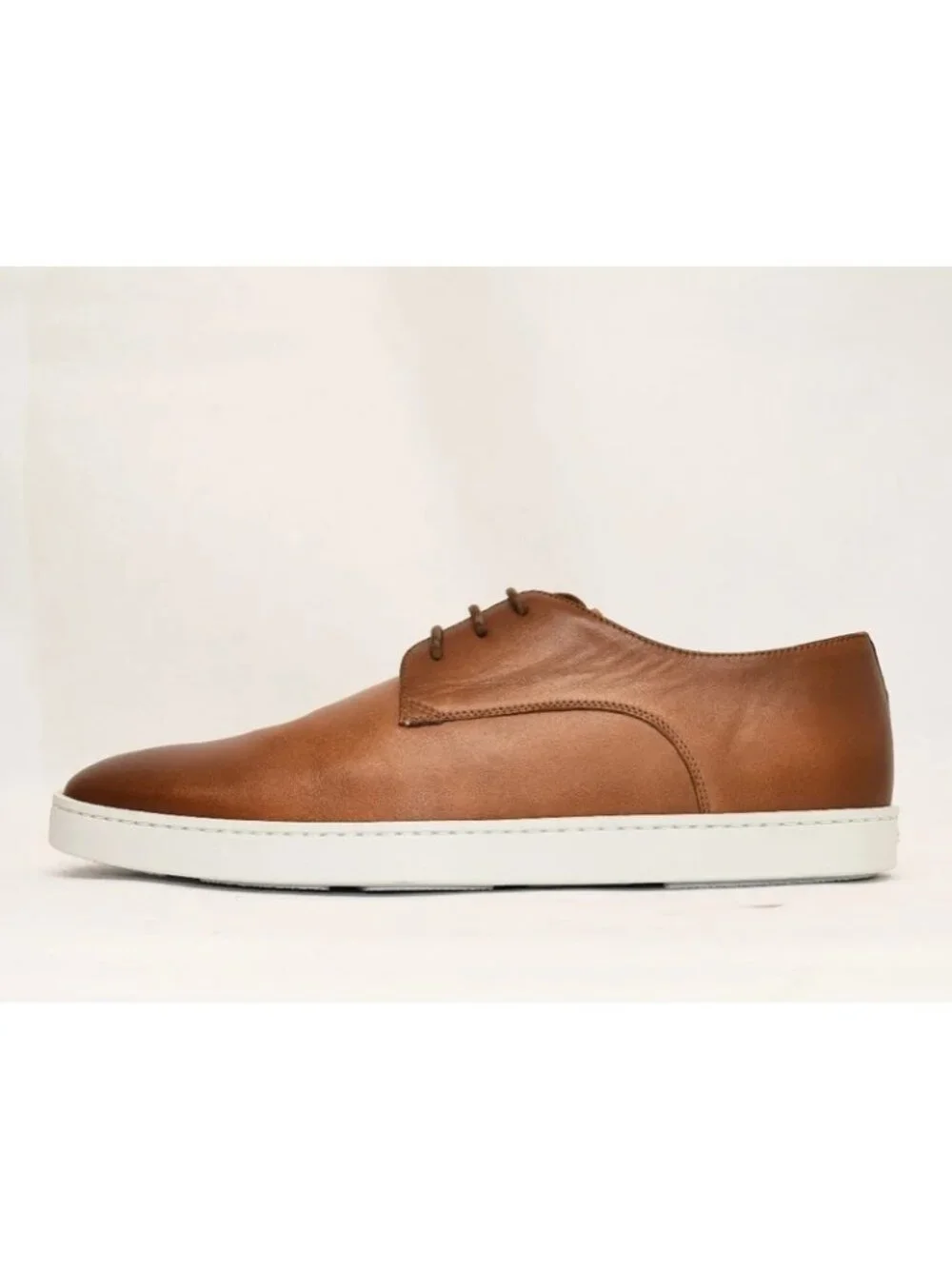 New! Santoni Doyle M5 Derby Sneaker Brown Size 8 D DD466A